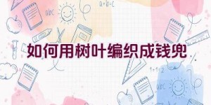 如何用树叶编织成钱兜