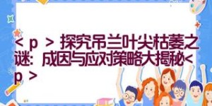 探究吊兰叶尖枯萎之谜：成因与应对策略大揭秘