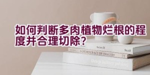 如何判断多肉植物烂根的程度并合理切除？