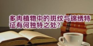 多肉植物中的斑纹与锦绣特征有何独特之处？