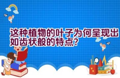 这种植物的叶子为何呈现出如齿状般的特点？