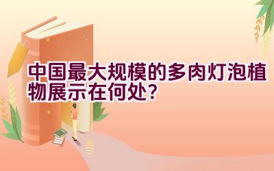 “中国最大规模的多肉灯泡植物展示在何处？”插图