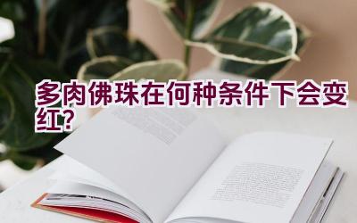 多肉佛珠在何种条件下会变红？插图