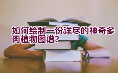 如何绘制一份详尽的神奇多肉植物图谱？插图