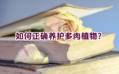 如何正确养护多肉植物?插图 如何正确养护多肉植物?插图