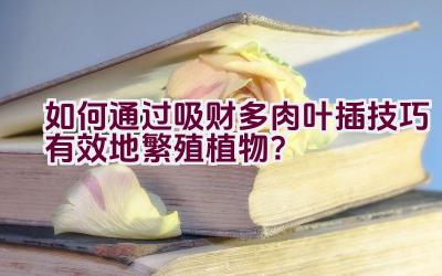 如何通过吸财多肉叶插技巧有效地繁殖植物？插图