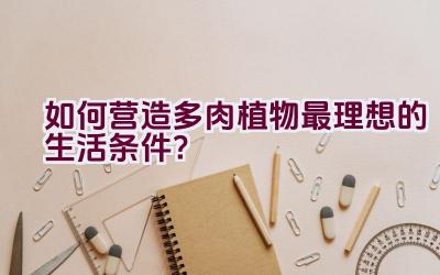 如何营造多肉植物最理想的生活条件？插图