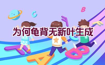 为何龟背无新叶生成插图