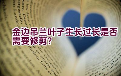 金边吊兰叶子生长过长是否需要修剪？插图