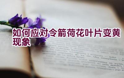 如何应对令箭荷花叶片变黄现象插图