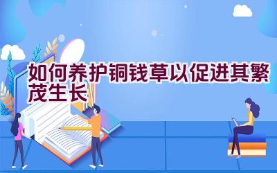 如何养护铜钱草以促进其繁茂生长插图