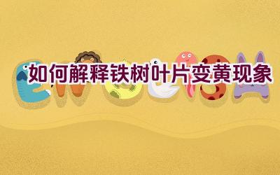 如何解释铁树叶片变黄现象插图