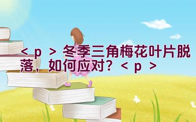 冬季三角梅花叶片脱落，如何应对？插图