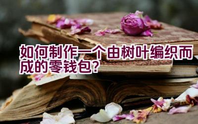 如何制作一个由树叶编织而成的零钱包？插图