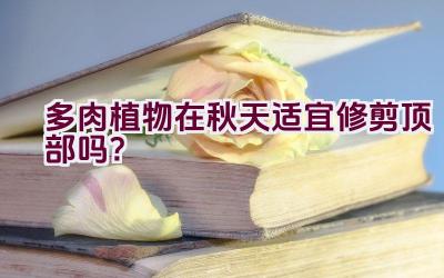 多肉植物在秋天适宜修剪顶部吗？插图