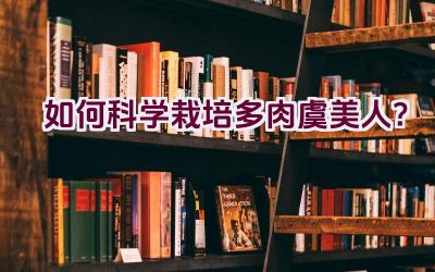 如何科学栽培多肉虞美人？插图