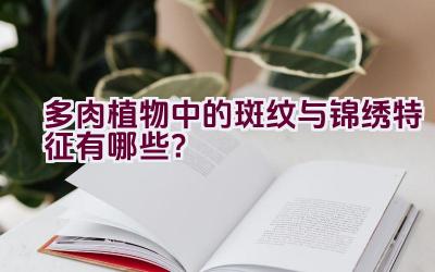 多肉植物中的斑纹与锦绣特征有哪些？插图