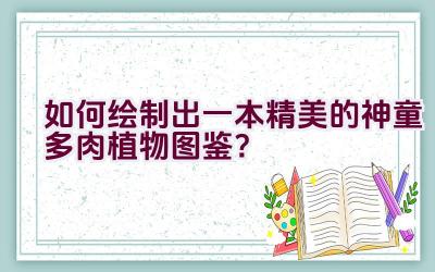 “如何绘制出一本精美的神童多肉植物图鉴？”插图