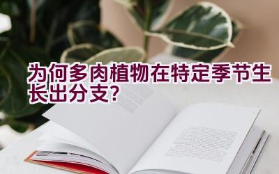 为何多肉植物在特定季节生长出分支？插图